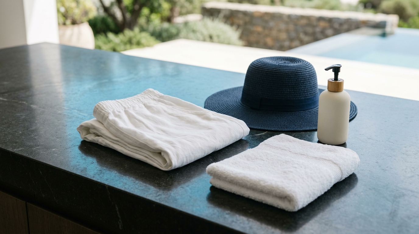 Editorial loose clothing and gentle skincare essentials for laser aftercare